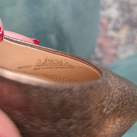 Jessica Simpson Metallic Brown Heels Bronze Claudette 6.5 - Picture 8 of 8